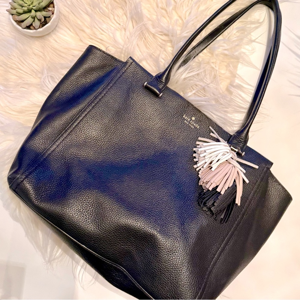 Kate Spade Black Leather Laptop Bag
